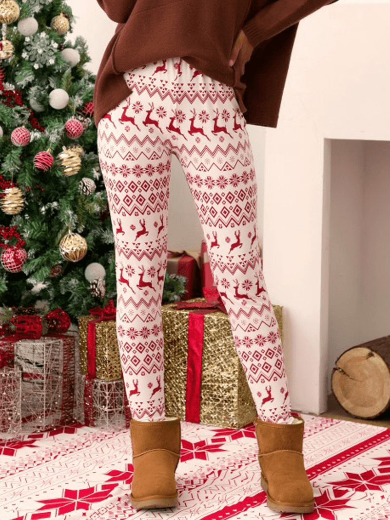 Christmas Women Loose Casual Print Pants