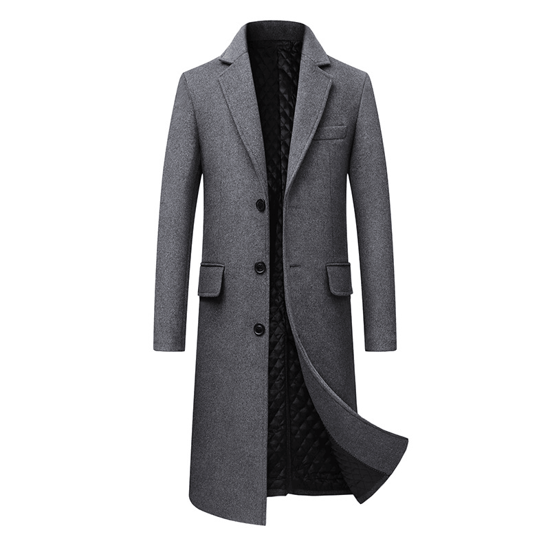 Men Casual plus Cotton Long Coat