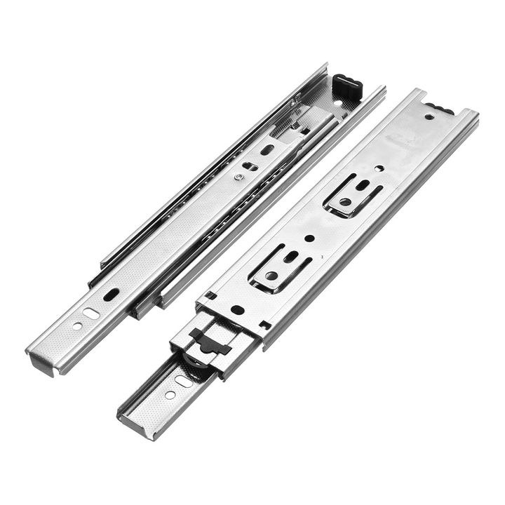 2Pcs Wide Ball Bearing Slide Rail Cabinet Drawer Runners Slider Long 200Mm