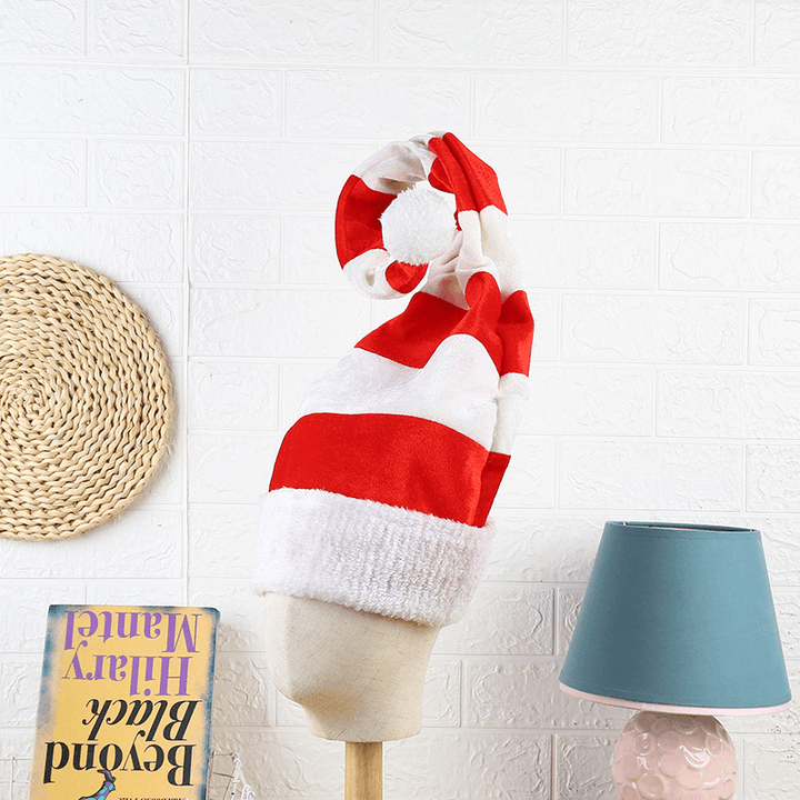 Red White Striped Christmas Cap Hat Modeling Long Elves Christmas Cap Christmas Decor for Christmas Theme Party