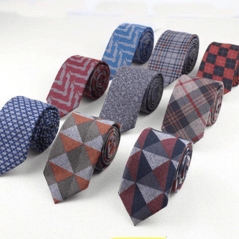 Men'S Tie New Ultra-Narrow Wool Elegant Atmosphere