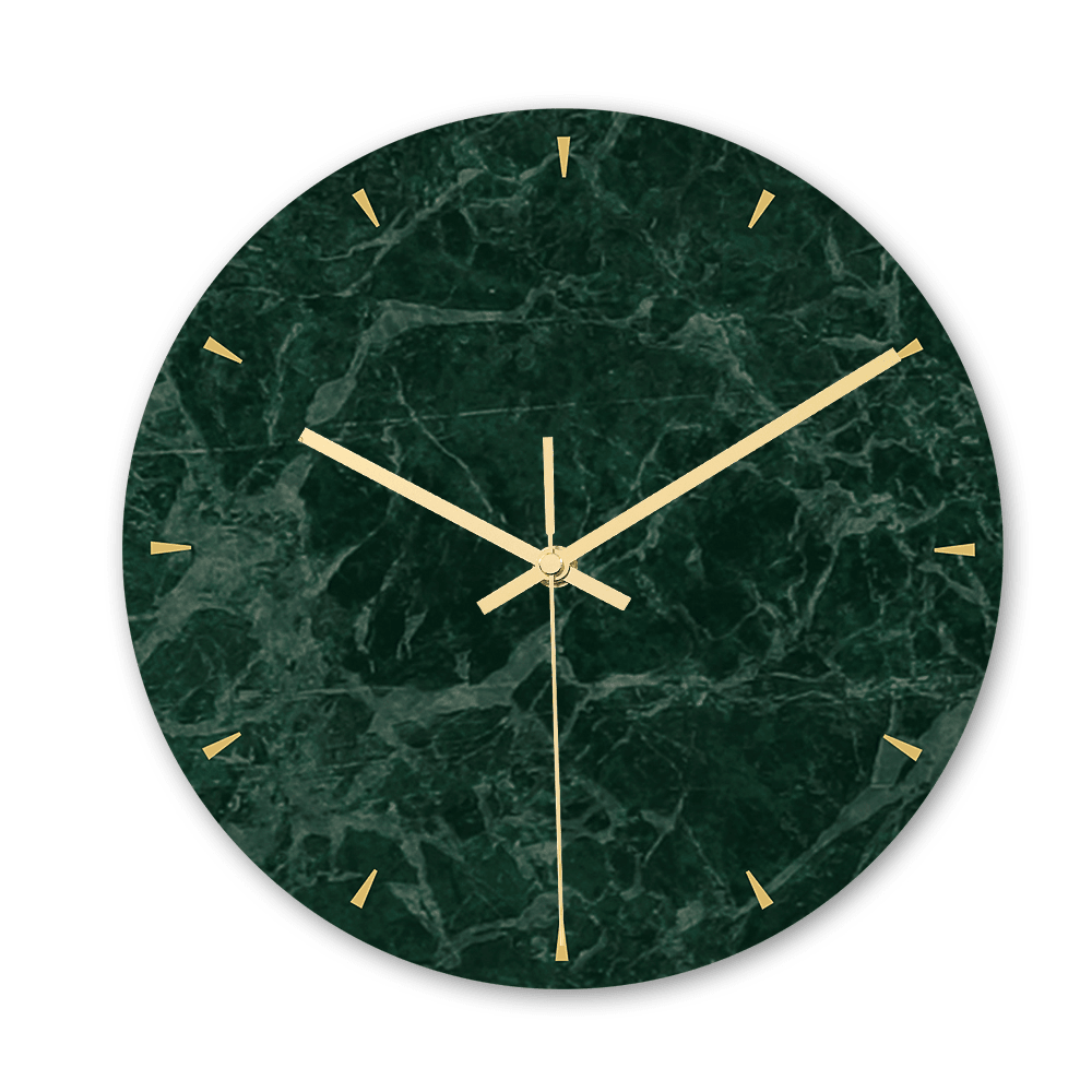 CC009 Creative Marble Pattern Wall Clock Mute Wall Clock Quartz Wall Clock for Home Office Decorations