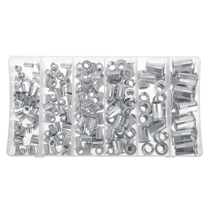 Suleve 190Pcs M3-M10 Rivnut Riveter Rivet Nut Nutserts Guns Riveting Assortment Tool Kit Nutsert