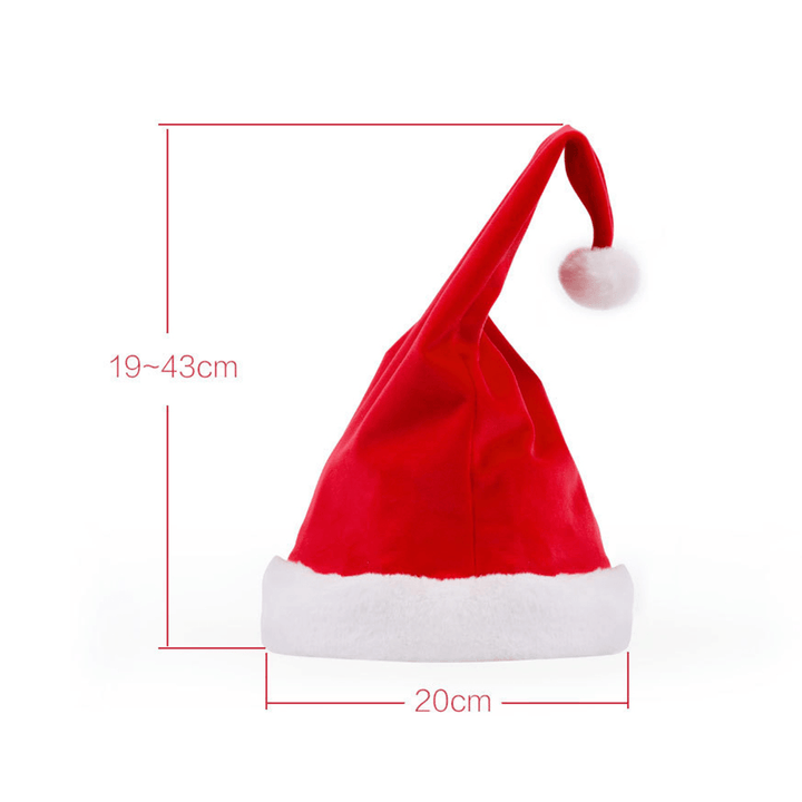 Unisex Cotton Christmas Battery Music Toy Electric Christmas Gift Santa Cap for Children