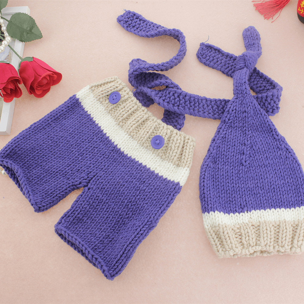 Infant Photo Clothing Handmade Knitted Woolen Kid Suit