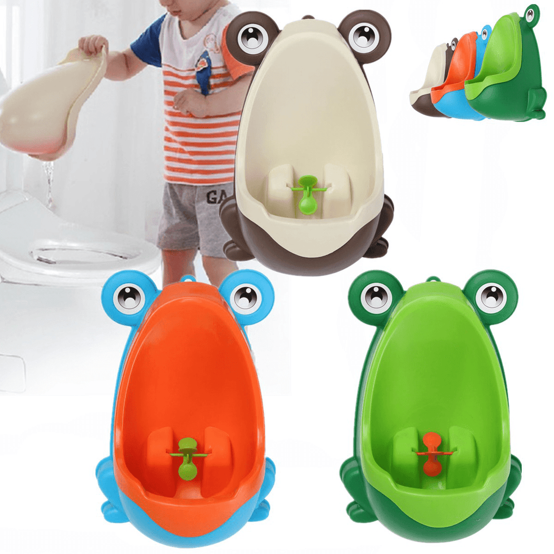 Lovely Frog Brush Cleaning Children Potty Toilet Training Kids Urinal Kid Boy Pee Removable Bathroom