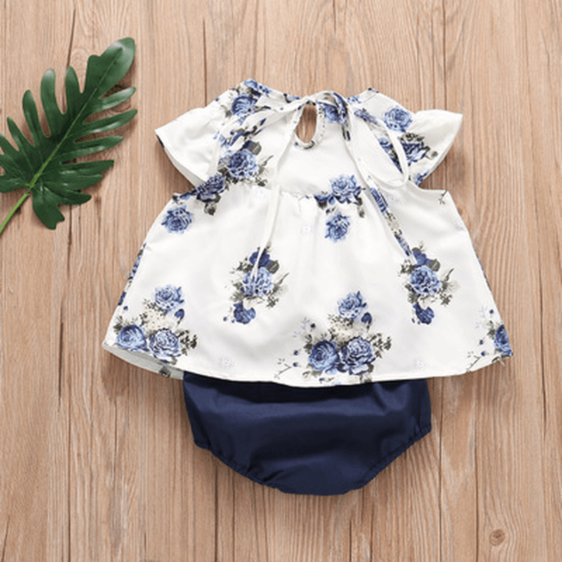 Pleated Skirt + Floral Shorts Set