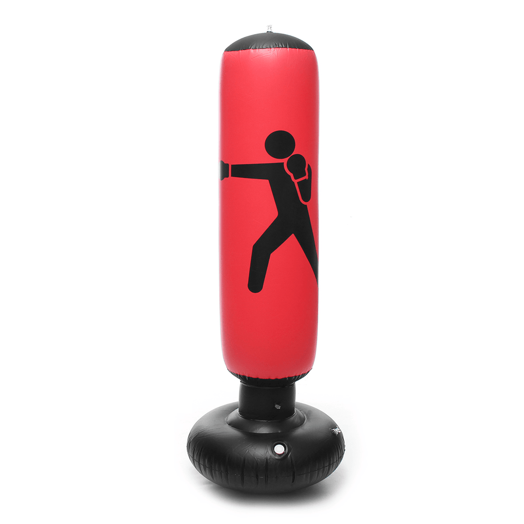 160Cm Inflatable PVC Boxing Target Boxing Punching Bag Standing Home Gym Fitness Boxing Training Tool