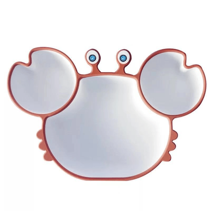 Toddler Silicone Dinner Plate Cartoon Baby Anti-Fall and Anti-Scalding Household Baby Food Supplement Eating Cute Divided Healthy Tableware