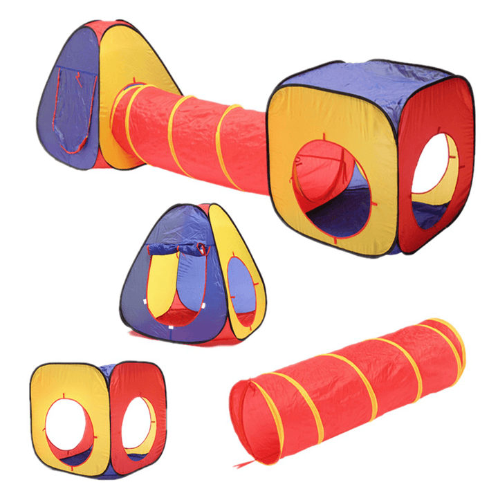 2.8M Three in One Outdoor Children'S Tent Crawl Tunnel Cubic Shape Playhouse for Kids