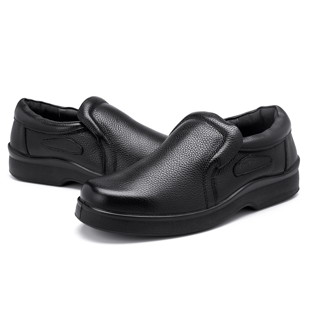 Men Casual Soft Genuine Leather Slip on Oxfords