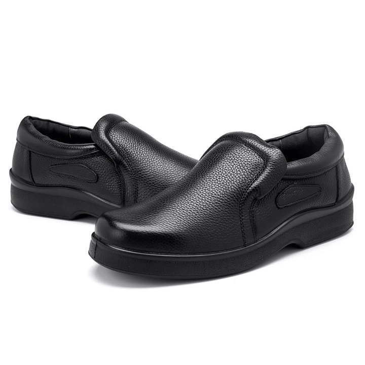 Men Casual Soft Genuine Leather Slip on Oxfords