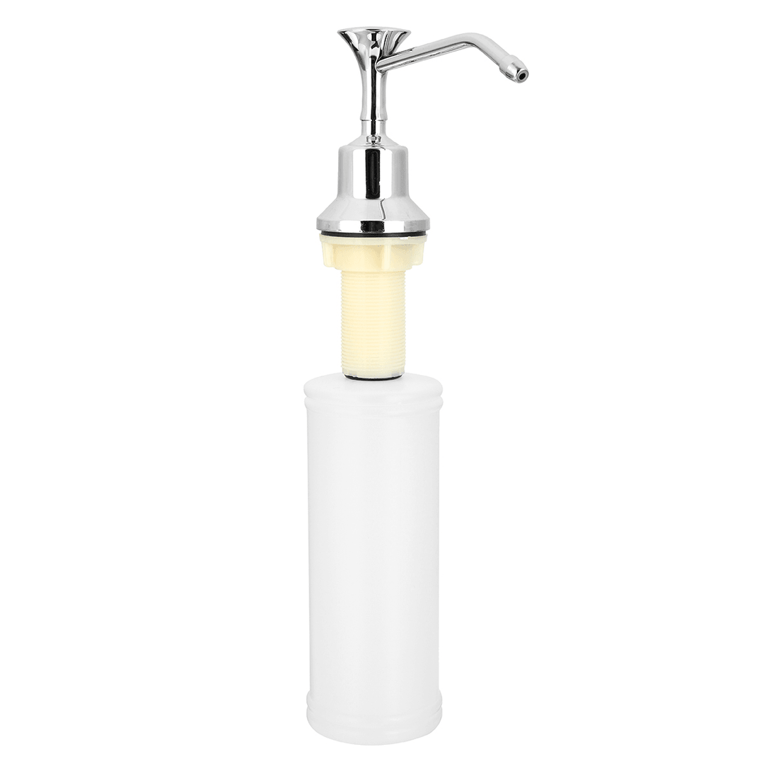 220Ml White Kitchen Chrome Liquid Soap Dispenser Bathroom Sink Pump Bottles