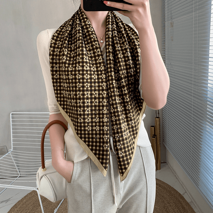 Retro Women'S Simple All-Match Western Fashion Temperament Twill Scarf