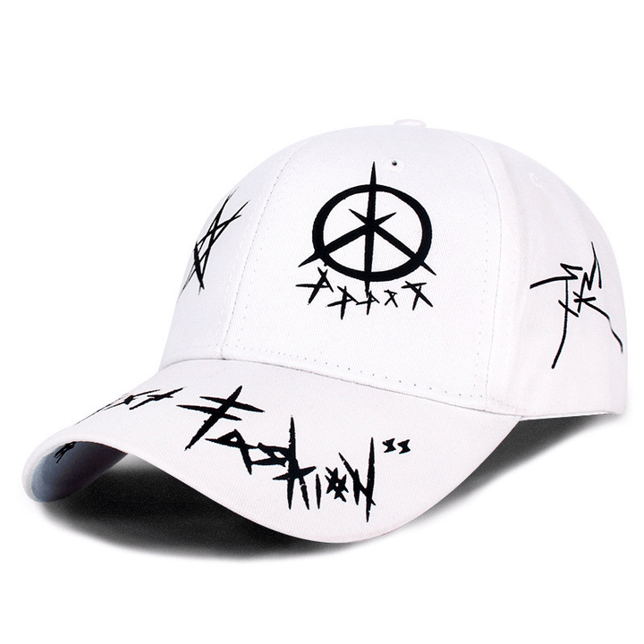 Graffiti Black and White Color Matching Cap Hip Hop Baseball Cap