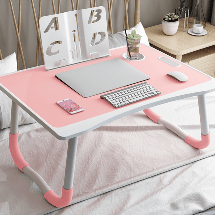 Folding Laptop Bed Table Dorm Desk Couch Table Breakfast Tray Notebook Stand Reading Holder for Bed Sofa - MRSLM