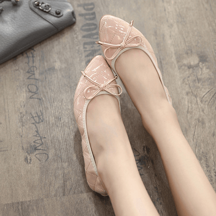 Big Size Women Foldable Ballet Flats Soft Sole Flat Driving Slip-Ons