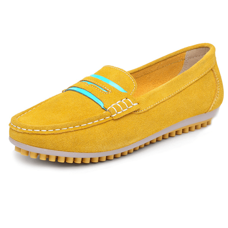 Women Casual Flat Shoes Color Flats Slip on round Toe Loafers