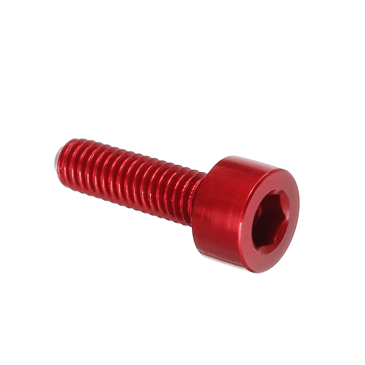 Suleve‚Ñ¢ M3AH2 10Pcs M3X10Mm Hex Socket Cap Head Screws 7075 Aluminum Alloy Red