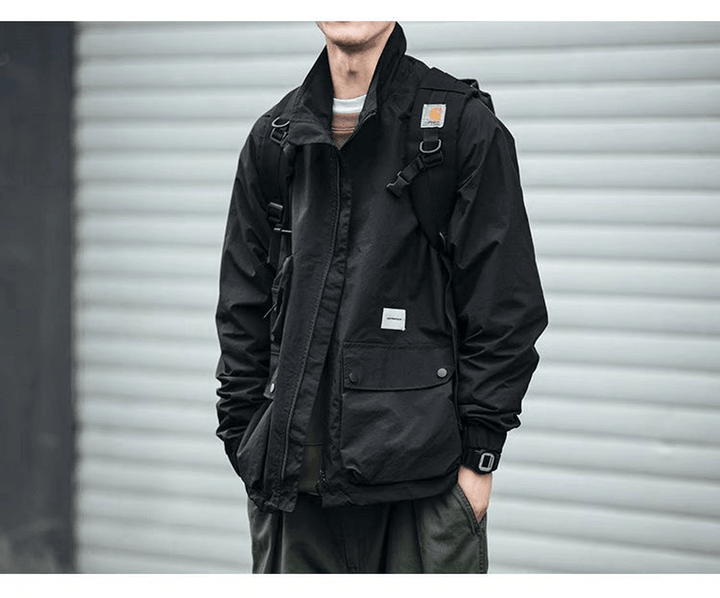 Fashion Loose Functional Hunting Lapel Jacket