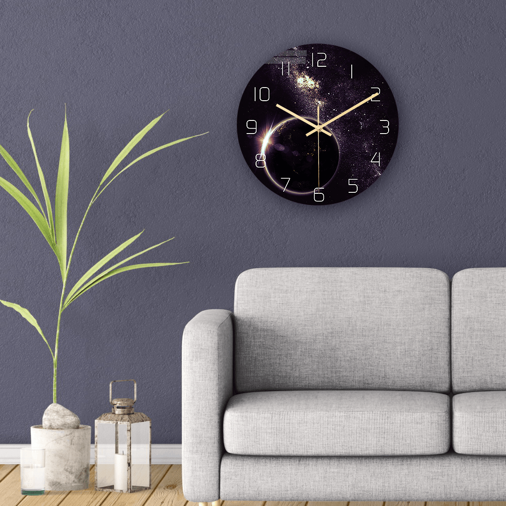 CC022 Creative Starry Pattern Wall Clock Mute Wall Clock Quartz Wall Clock for Home Office Decorations