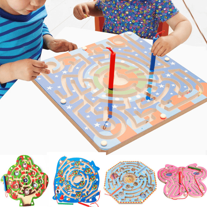 Children'S Puzzle Moving Pen on Track to Carry Maze