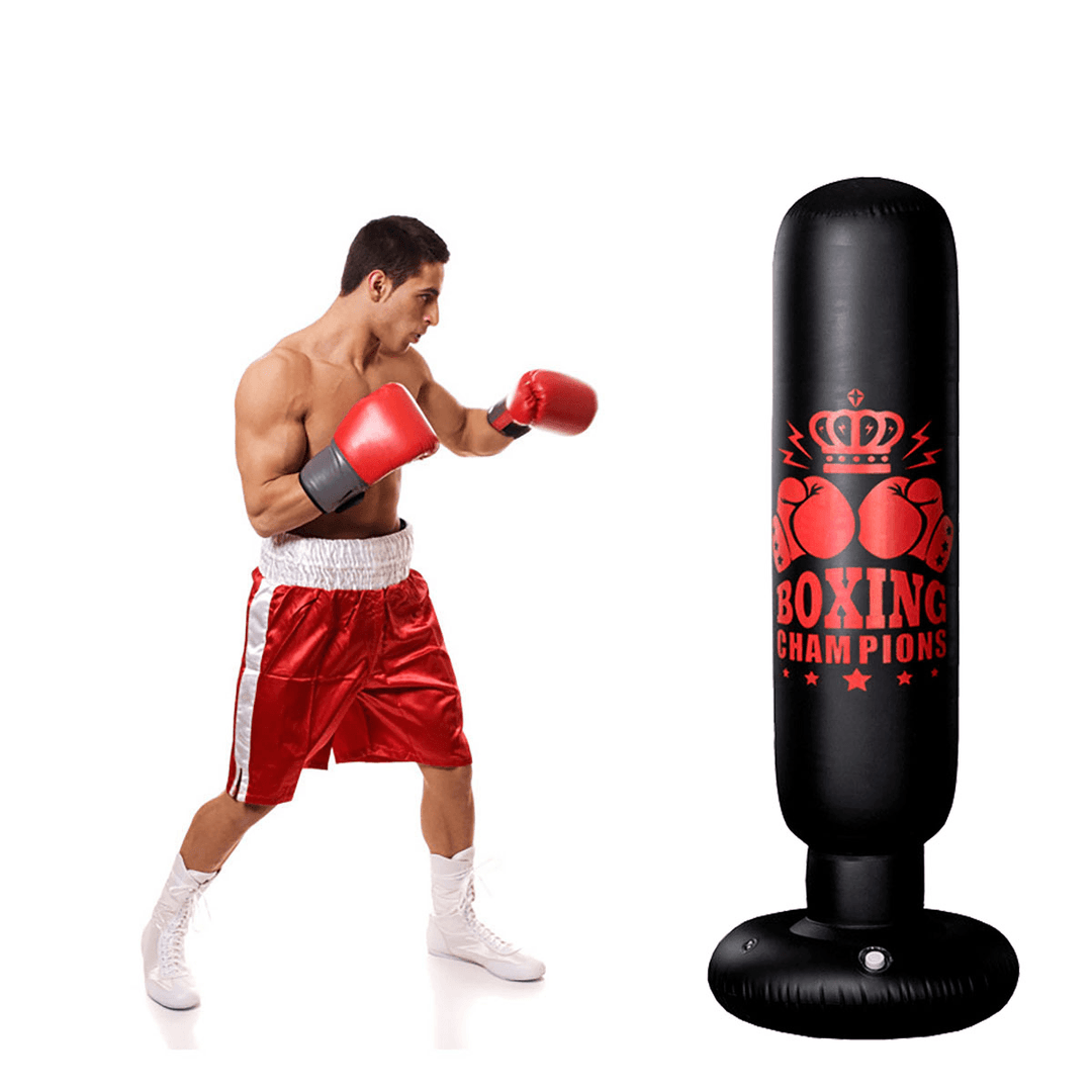 1.6M Free Standing Inflatable Boxing Punch Bag Boxing Kick Training Home Gym Fitness Tools for Adults Kids