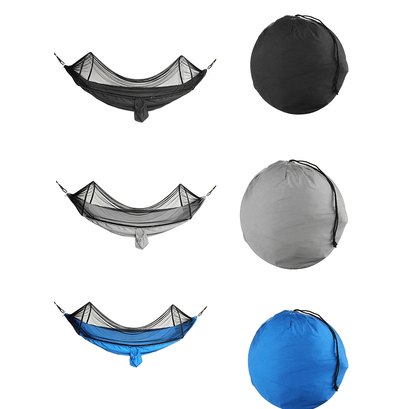 270*140Cm Automatic Quick Open Anti-Mosquito Hammock Mosquito Net Hammock Camping Outdoor with Tent Poles