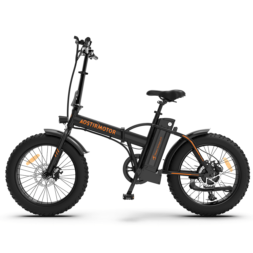 [US DIRECT] AOSTIRMOTOR A20 Electric Bike 20Inch 500W 36V 13Ah 40Km/H Max Speed 25-35Km Mileage 120Kg Max Load Mountain Fat Tire Electric Bicycle