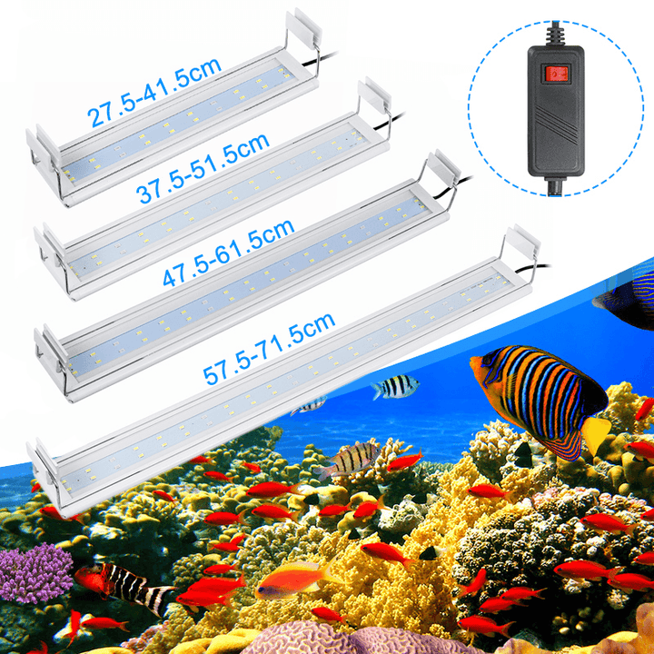 3/5/7/9W Fish Tank Light 220V LED Energy-Saving Blue+White Light Line Switch