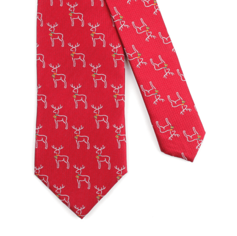 Men'S Christmas Print Polyester Silk Tie