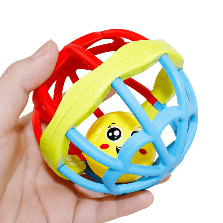 Baby Hand Catching the Ball and Digging the Hole Toy Can Chew and Rattle Early Education Soft Rubber Ball Baby