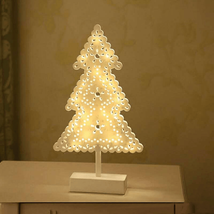 Christmas LED Wooden Table Mini Night Light Desk Lamp Wedding Bedroom Christmas Decor Gifts - MRSLM