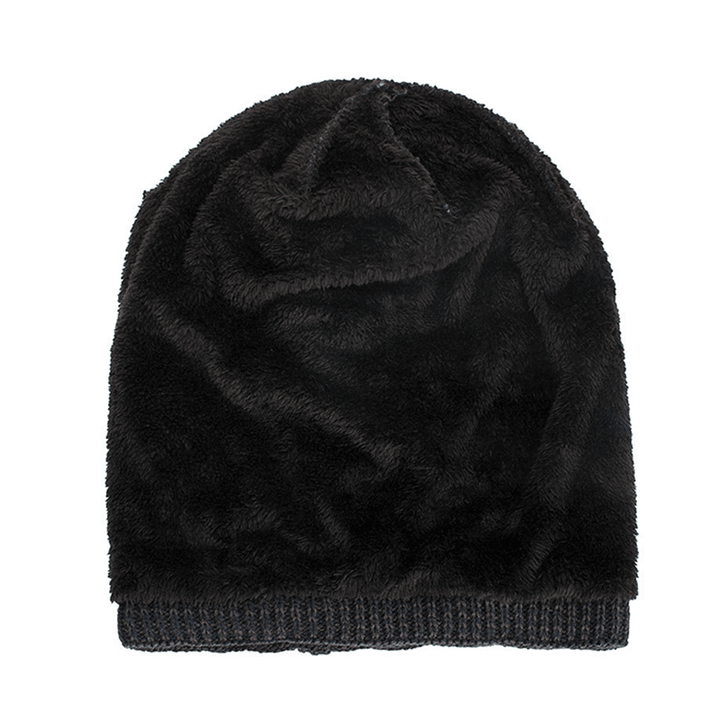 Men Women Special Stripe plus Velvet Knitted Hat Beanie Caps