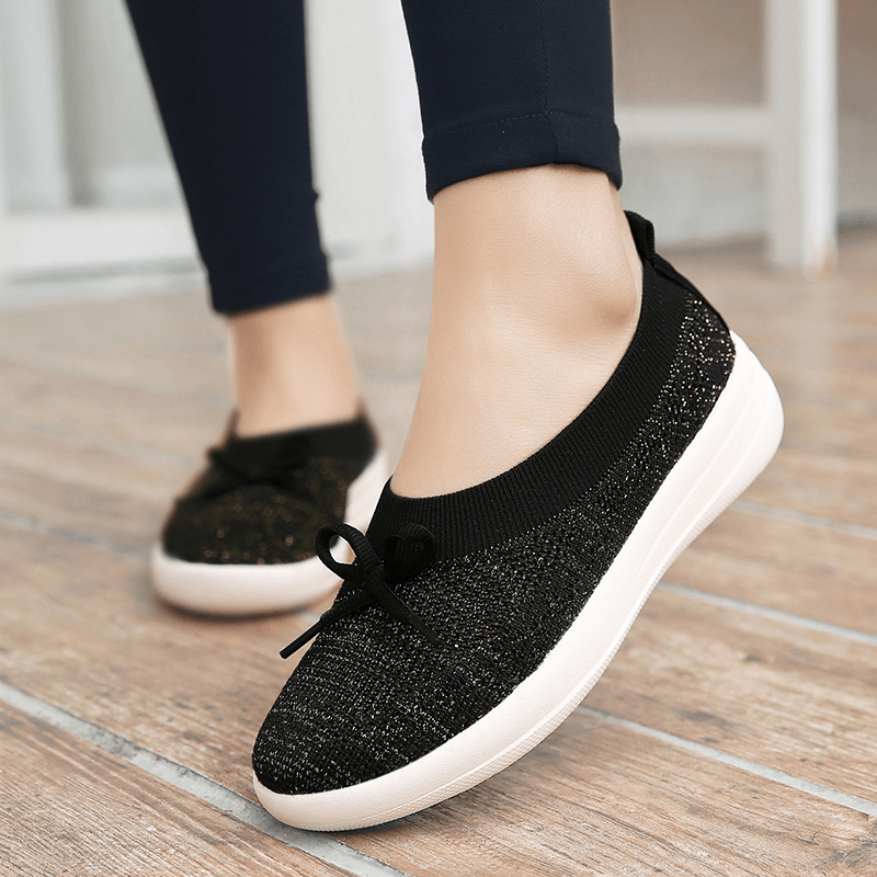 Women Breathable Knitting Outdoor Flats