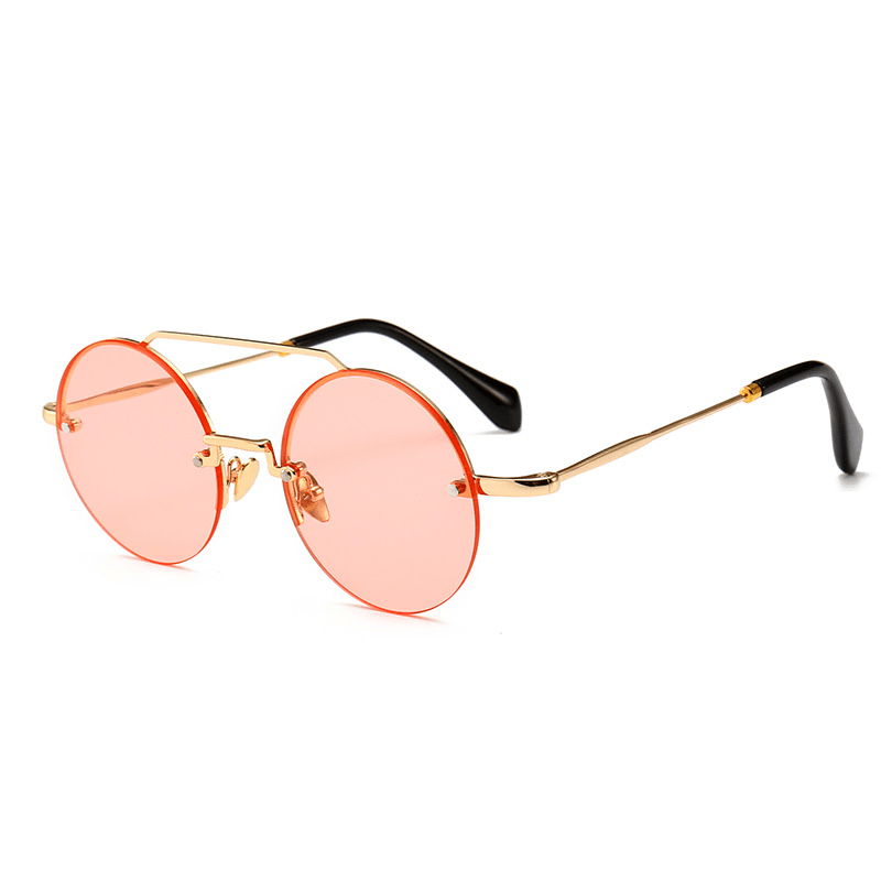 Men Women Outdoor Casual Narrow Frame Modern Retro round Sunglasses