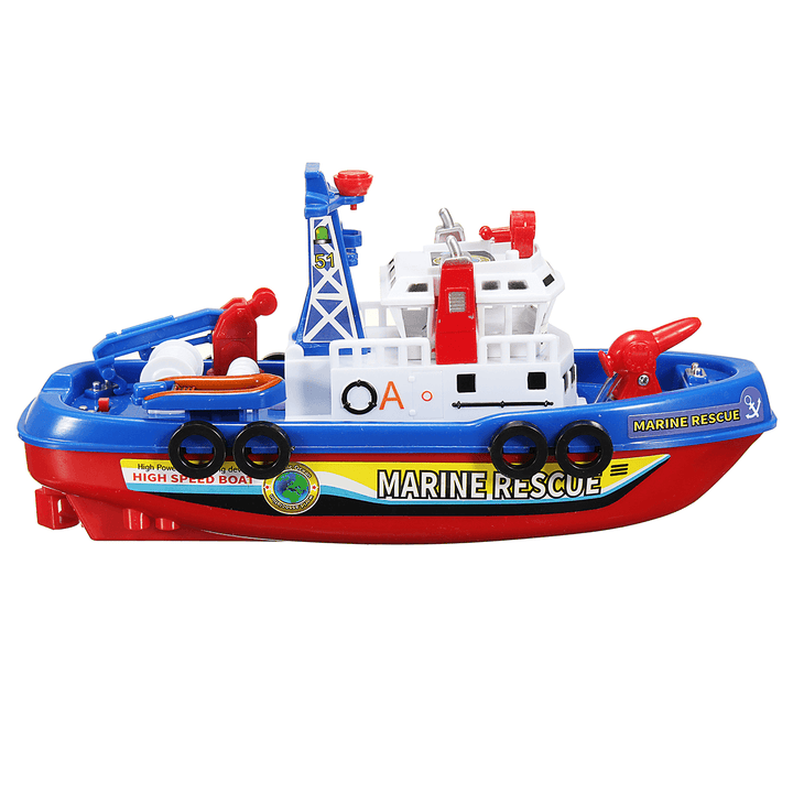 Kids Electric Fireboat Toy Children Rescue Water Spray Light Music Baby Bath Toy BoysÔºÜGirls Gift