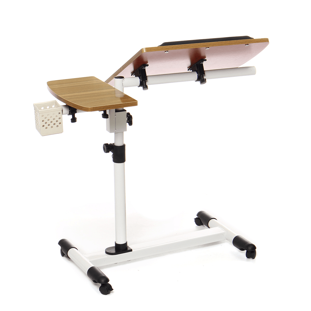 360 Degrees Adjustable Angle & Height Rolling Notebook Laptop Desk Stand over Bed Sofa Table