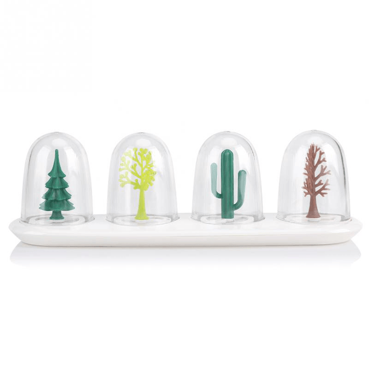 4 PCS/ Set Seasoning Shaker Bottle Four Seasons Plant Creative Animals Flavouring Bottle Salt Sugar Pepper Shaker Cooking Tools Kitchen Organizer