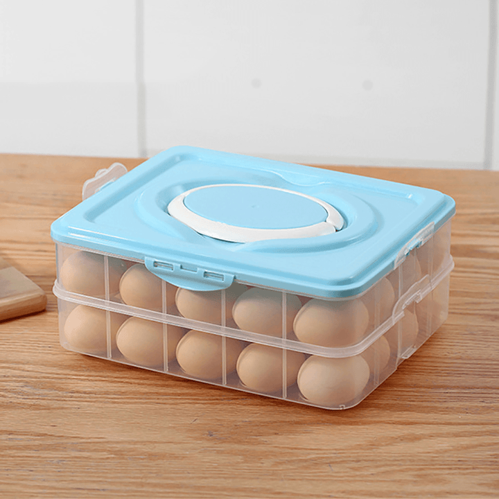 2/3 Layer Portable Egg Storage Box Plastic Egg Organizer Refrigerator Egg Container Case Eggs Holder Tray