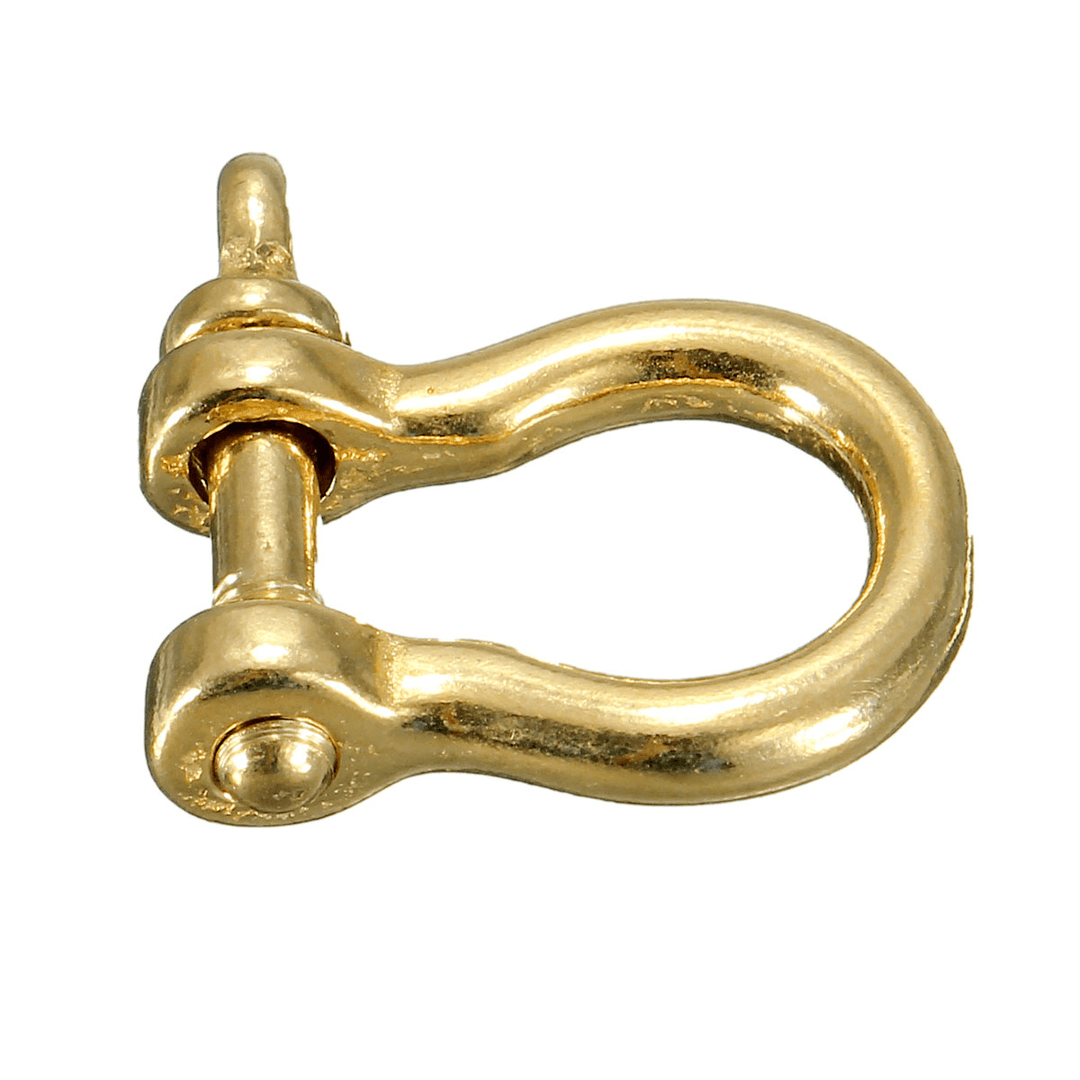 Brass Ring Bow Shackle Joint Connect Key Chain Hook Buckle DIY Leather Craft Hardware