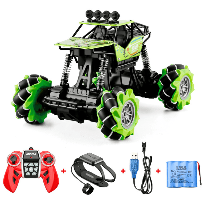 Alloy Remote Control Deformation Car Mecanum Wheel Gesture Induction Twisting Car Charging Boy Toy Off-Road Vehicle