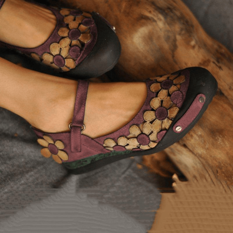 Women Casual Flower Loafers Soft Flats Shoes