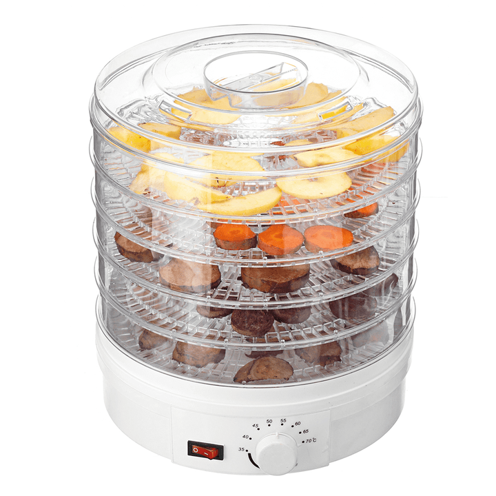 250W Food Dehydrator 5 Tray Shelf Dryer Machine Fruit Preserver Beef Jerky DIY Dried Fruit