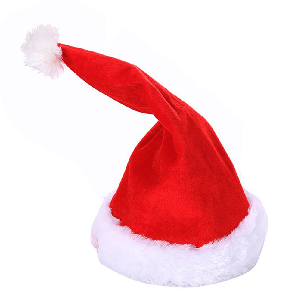 Unisex Cotton Christmas Battery Music Toy Electric Christmas Gift Santa Cap for Children