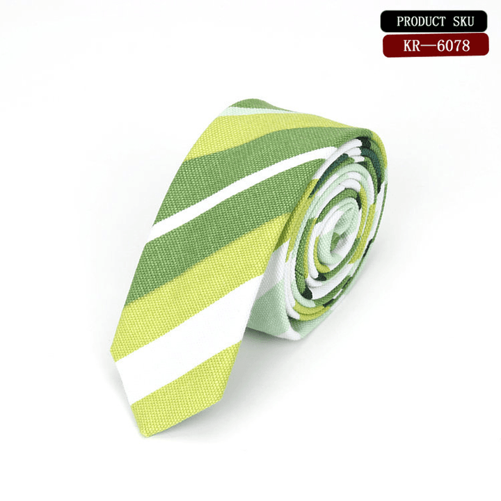 Korean Version Cotton and Linen Pattern Groom'S Wedding Tie