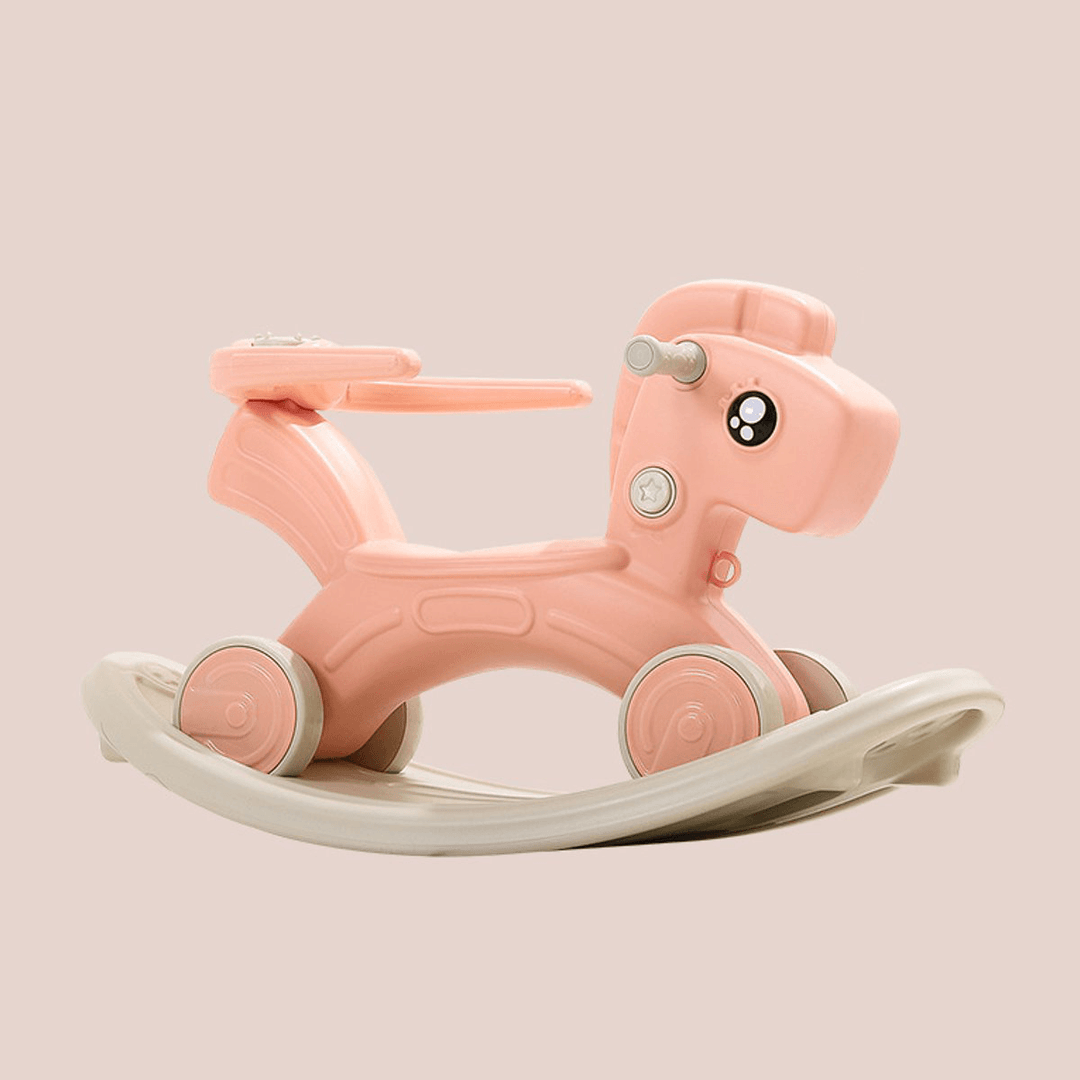 2 in 1 Toddler Little Rocking Horse Baby Walker Ride on Toy Kids Rocker Small Household Kindergarten Chair Supplies