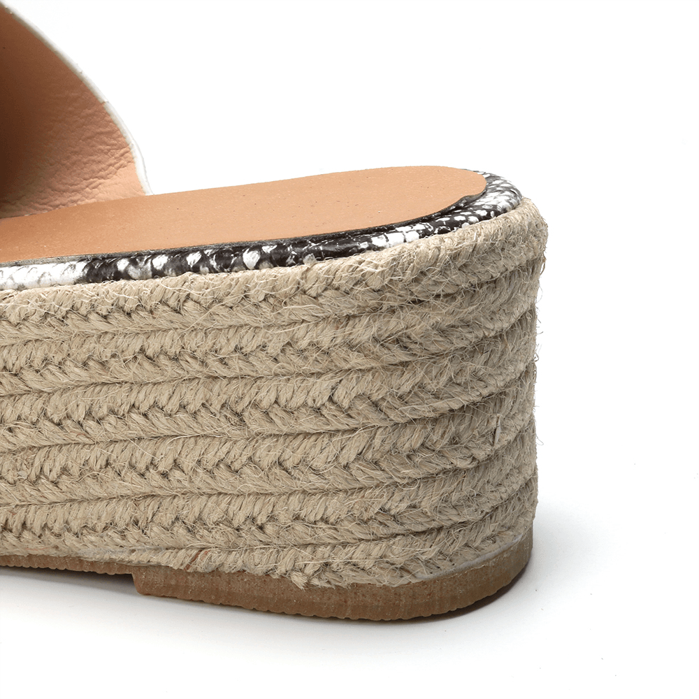 Serpentine Soft Comfortable round Toe Wedge Comfy Slippers