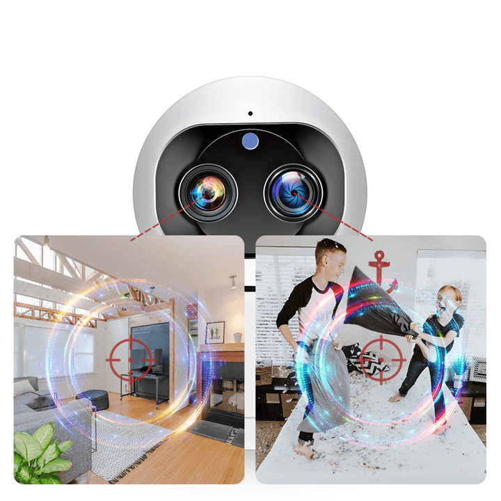 [Dual Lens] INQMEGA Cloud 1080P 2MP Dual-Lens PT 360¬∞ Wireless IP Camera Wifi Auto Tracking Indoor Home Security Surveillance CCTV Network Baby Monitors