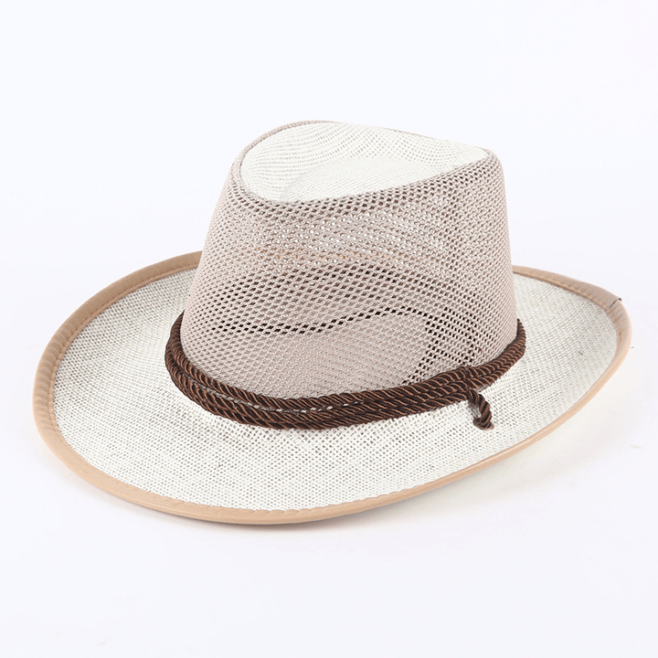 Outdoor Straw Hat Male Summer Seaside Beach Hat Western Cowboy Hat